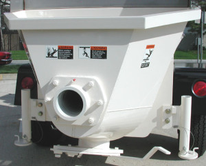 REED A Series concrete line pump hopper close-up