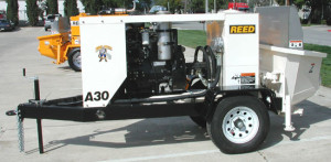 REED A Series concrete line pump left side