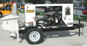 REED A Series concrete line pump right side