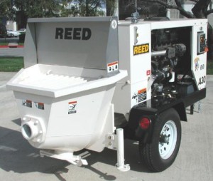 REED A Series concrete line pump rear detail