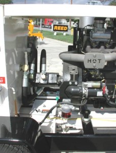 REED A Series concrete line pump component close-up